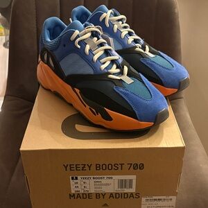 YEEZY 700 Chunky Runner Sneakers in Blue, Orange & Black